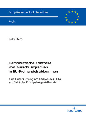 cover image of Demokratische Kontrolle von Ausschussgremien in EU-Freihandelsabkommen